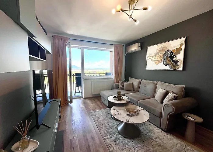 Flh View Elegance - Balcony, Free Parking, Bathtub & Ac Near Coresi Mall Brasov